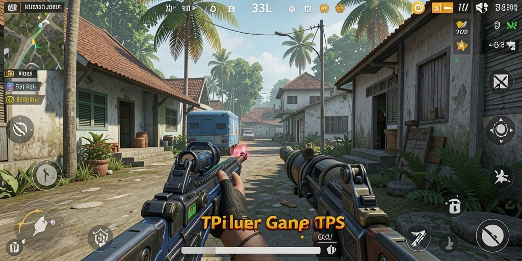 Screenshot utama 33L menampilkan aksi pertempuran yang mendebarkan.