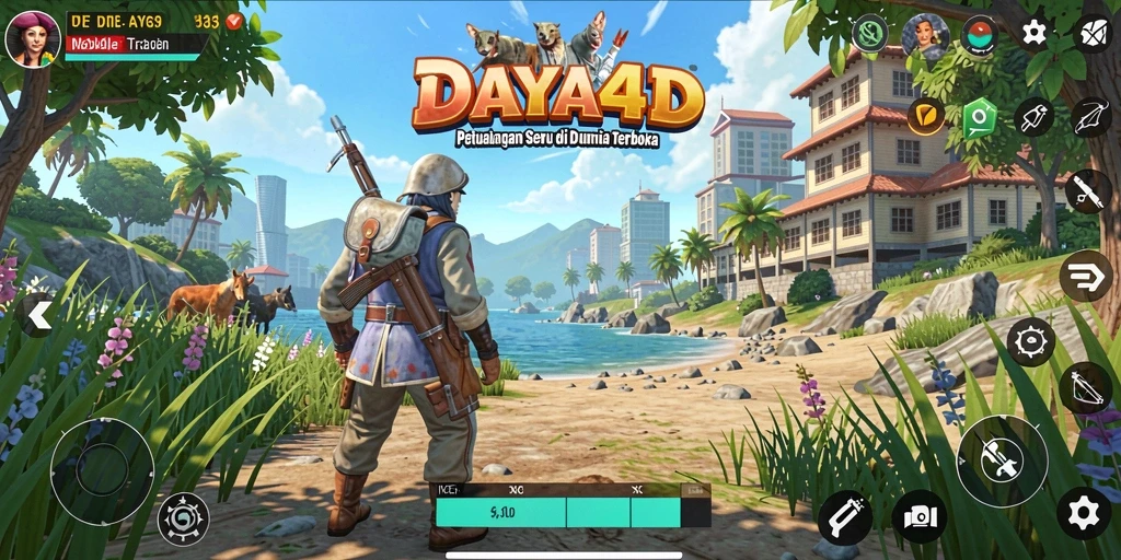Gameplay seru di dunia terbuka DAYA4D, penuh petualangan dan tantangan.