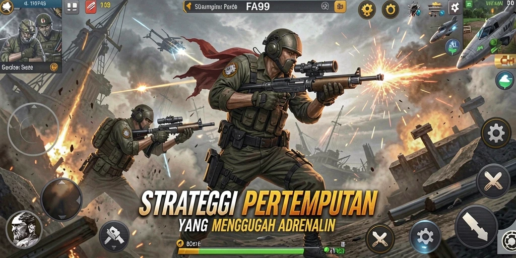 Tampilan strategi mendebarkan dalam permainan FA99 dengan grafis menawan.