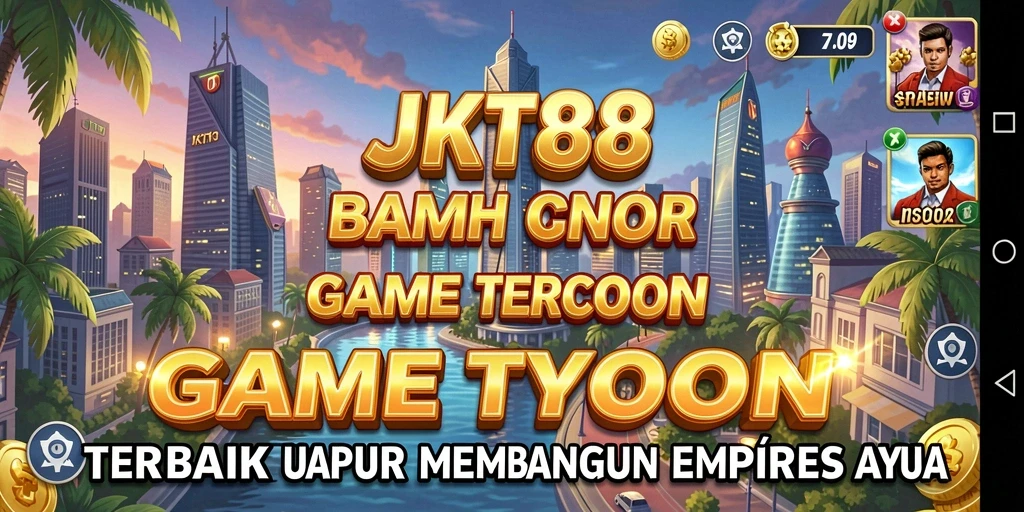 Tampilan gameplay JKT88 yang menampilkan pengelolaan bisnis Tycoon.