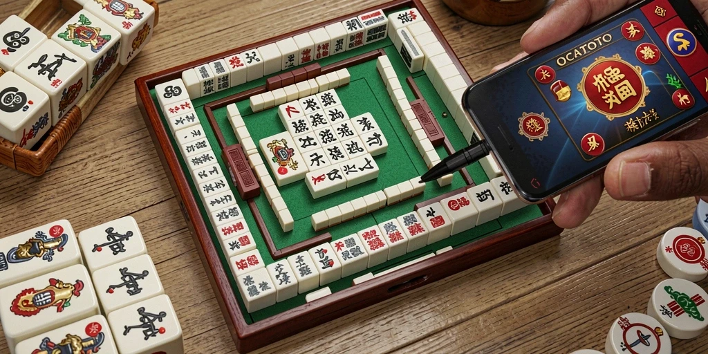 Tampilan gameplay seru OCATOTO dalam permainan Mahjong.