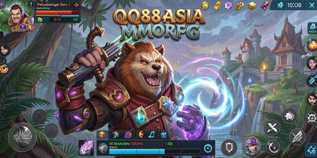 Tampak gameplay epik di dunia fantasi <strong>QQ88ASIA</strong>.