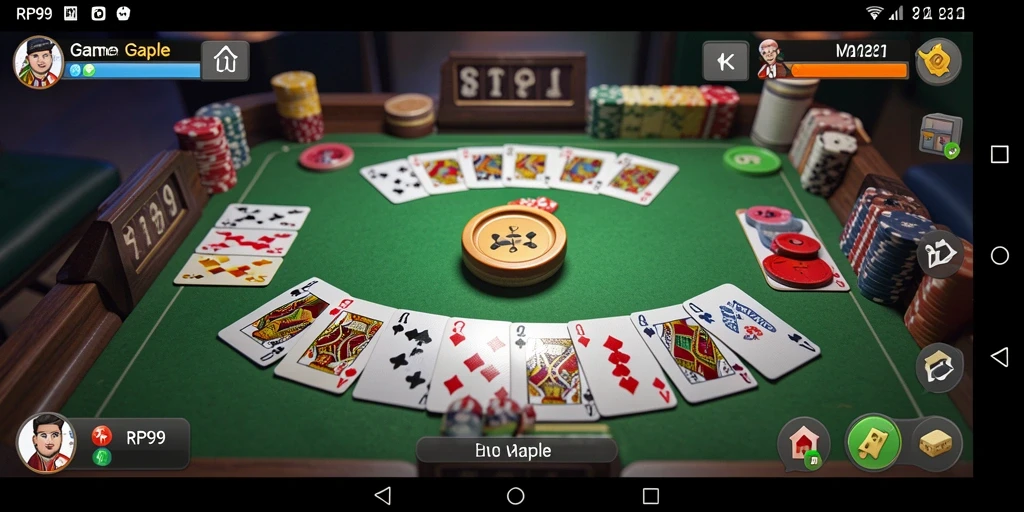 Tampilan gameplay Gaple yang menawan dan menarik.