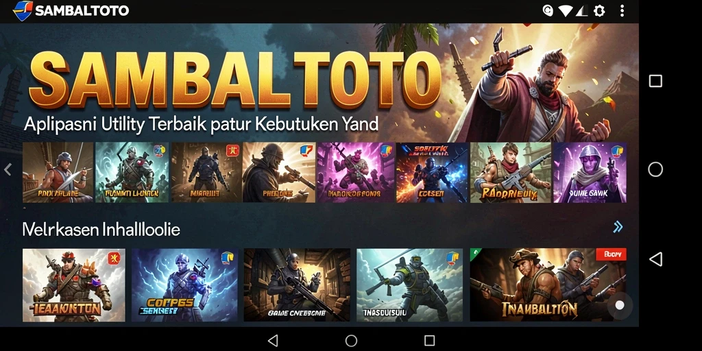 Tampilan utama SAMBALTOTO dengan fitur-fitur Utility yang bermanfaat.