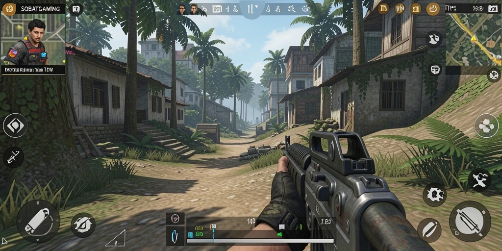 Screenshot menunjukkan aksi mendebarkan dalam gameplay TPS.