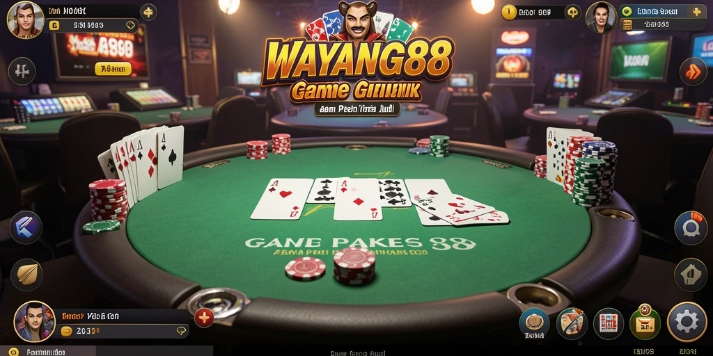 Screenshot utama WAYANG88 menampilkan gameplay Poker yang menarik.