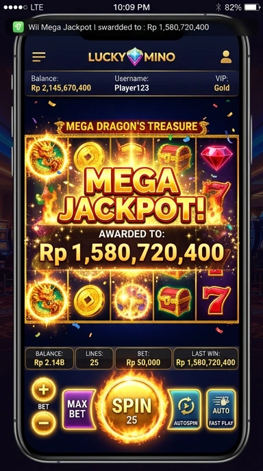 Tampilan antarmuka luckymino yang intuitif memudahkan pengguna untuk menjelajahi aplikasi.